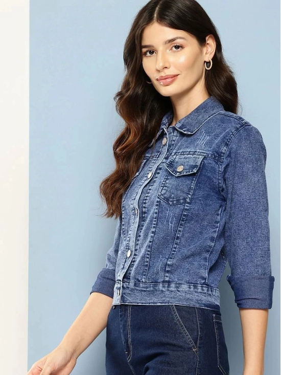 Aarika - Denim Navy Jackets Pack of 1 - None