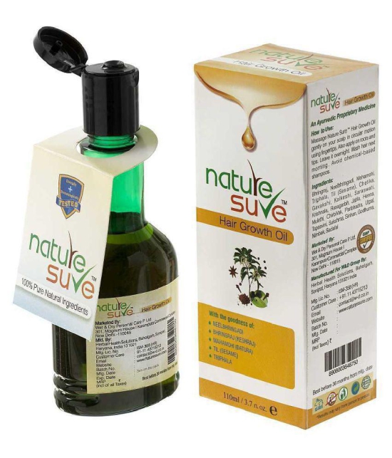 Nature Sure Hair Growth Oil for Darker and Stronger Hair in Men and Women - 1 Pack (110ml)