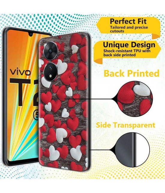 NBOX - Multicolor Printed Back Cover Silicon Compatible For Vivo T2 5G ( Pack of 1 )