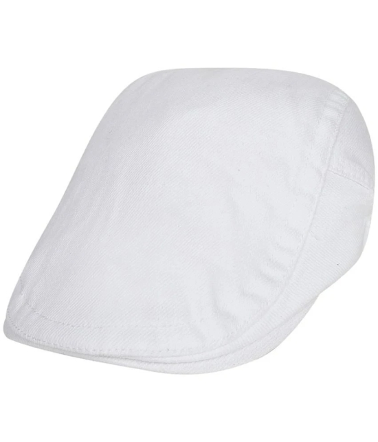 Zacharias White Cotton Mens Cap ( Pack of 1 ) - White