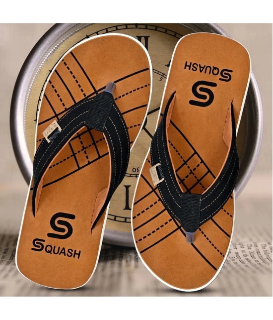 Squash - Brown Mens Thong Flip Flop - None