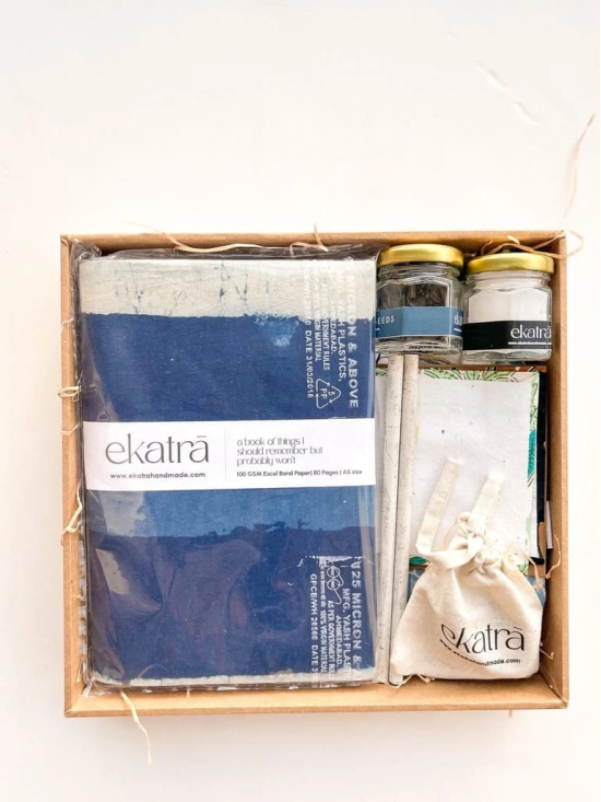 Sustainable Thoughtful Hamper by Ekatra - Indigo Stripes