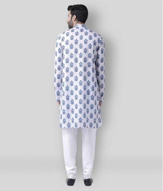 Hangup White Cotton Kurta Pyjama Set - None