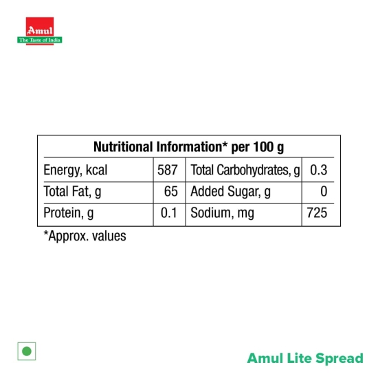 AMUL LITE MILK FAT SPREAD