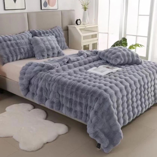 Luxury Rabbit Fur ultra warm / Double Bed Winter Quilt - A Premium Product Range-Style 1 / Double