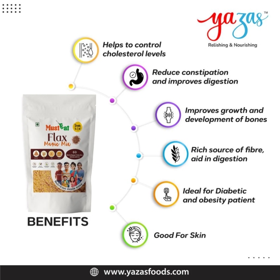 Yazas Flax Magic Mix ( Natural Flax Seeds Spice Mix ) 1kg