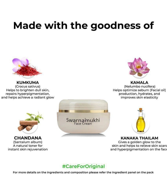 Kerala Ayurveda Swarnamukhi Face Cream 20 gm, For a Natural Golden Glow,Face Cream for Dry Skin, Non-Greasy Formula, Night Cream for Dry Skin