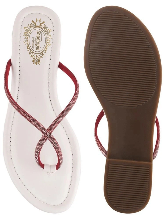 Shoetopia White Womens Flats - None