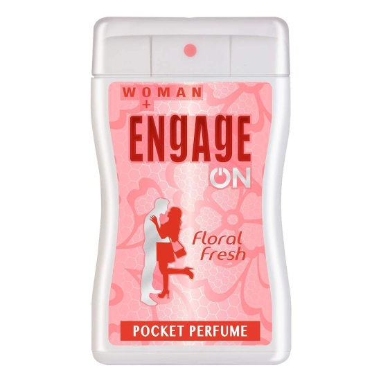 Engage On Floral Fresh Perfume For Women, Fruity & Floral, Skin Friendly, 18Ml