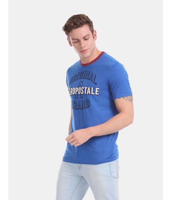 Aeropostale - Cotton Regular Fit Blue Men's T-Shirt ( Pack of 1 ) - None