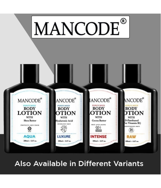 Mancode Raw Body lotion for Man Hand Lotion 200 mL