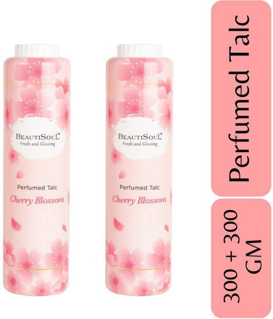 Beautisoul Beautisoul Cherry Blossom Talcum Powder Cherry Blossom 300 g + 300 g Talc 600 gm Pack of 2