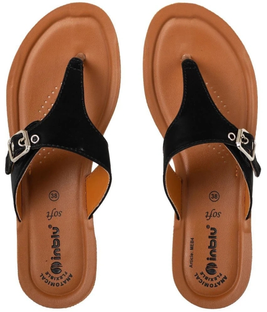 Inblu Black Womens Thong Flip Flop - None