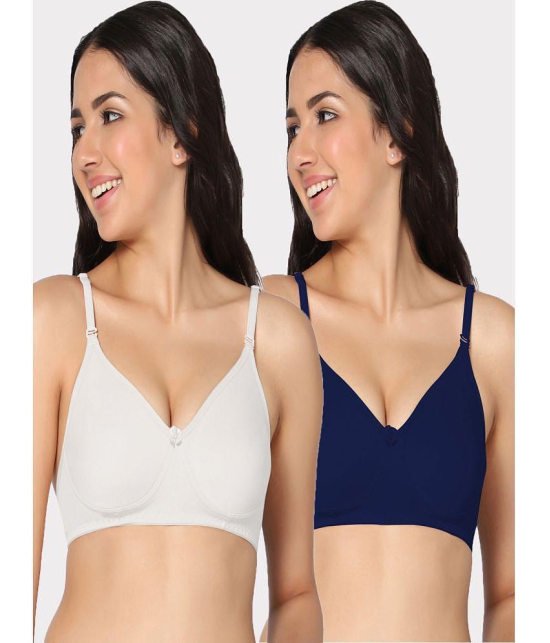 IN CARE LINGERIE - Multicolor Cotton Non Padded Women's T-Shirt Bra ( Pack of 2 ) - None