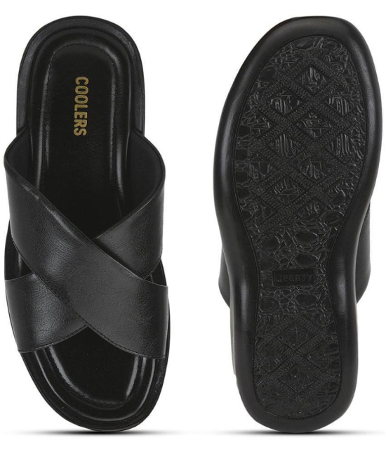 Liberty - Black Men's Leather Slipper - None