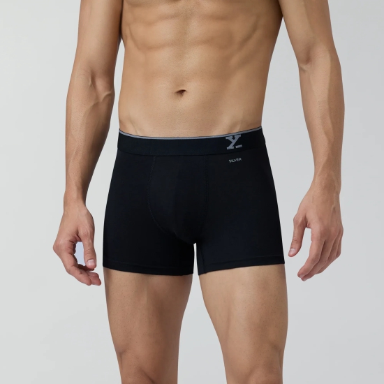 Traq Silver Cotton Trunks Black Knight XXL