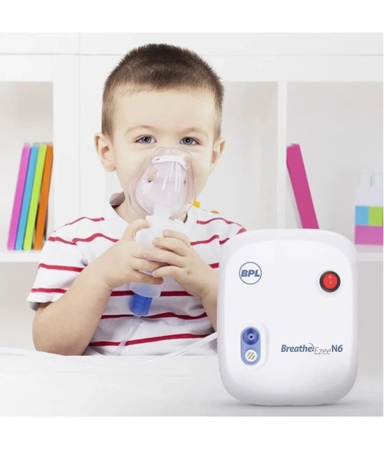 BPL Medical Technologies Breathe Ezee N6 Low Noise Compressor Nebuliser Machine, White