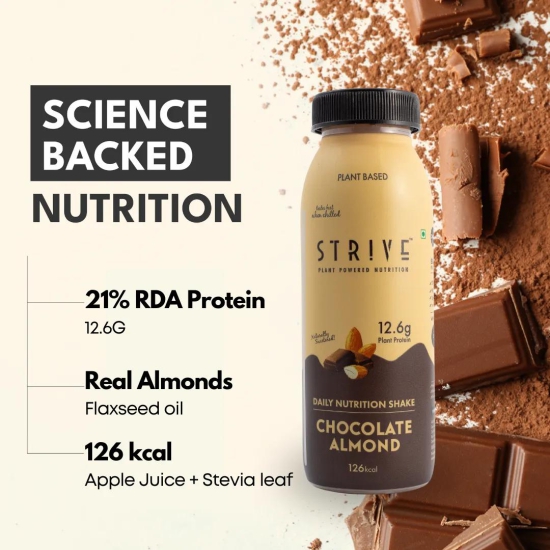 STRIVE Protein Shake | 12.6 g Protein-120 pack / Chocolate Almond