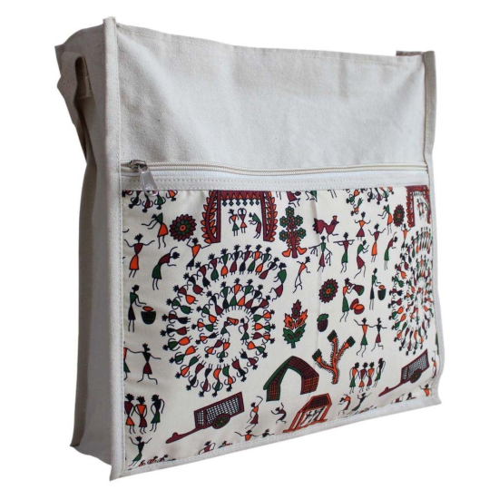 Garvi Gurjari (A Gujarat Govt Enterprise Handmade Warli Print Cotton Bag(GGCMJB16)