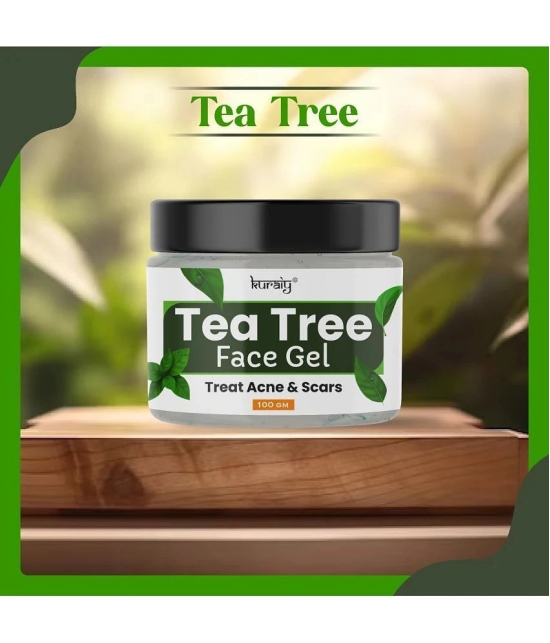 KURAIY Tea Tree Acne& Scar Removal Face Gel Suitable for All Skin Types 100g Pack of 2