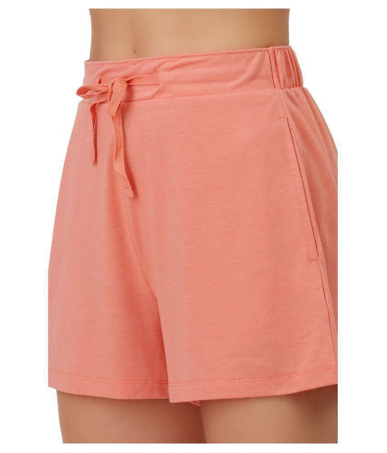 Amante Poly Cotton Night Shorts - Orange - S