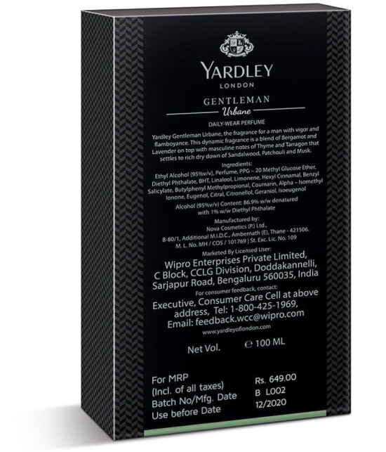 Yardley London Gentleman Urbane Daily Wear Perfume 100ml