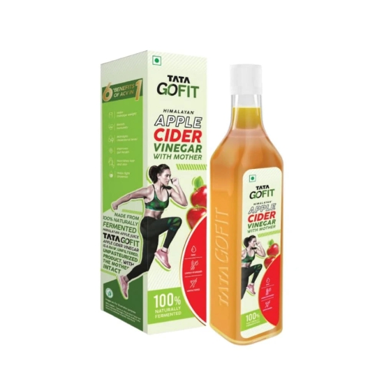 Tata GoFit, Himalayan Apple Cider Vinegar, 500ml, With Mother of Vinegar, Naturally Fermented, Raw, Unfiltered & Unpasteurized, 6-in-1 Benefits, Source of Iron, Rich in Potassium