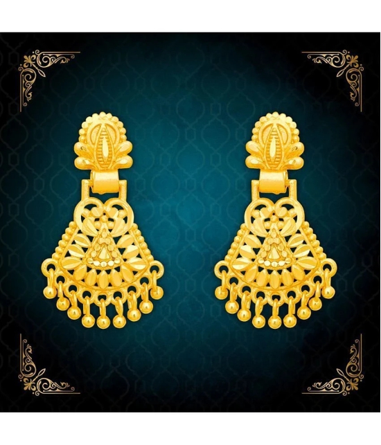 LUV FASHION Golden Chandbalis Earrings ( Pack of 1 ) - Golden