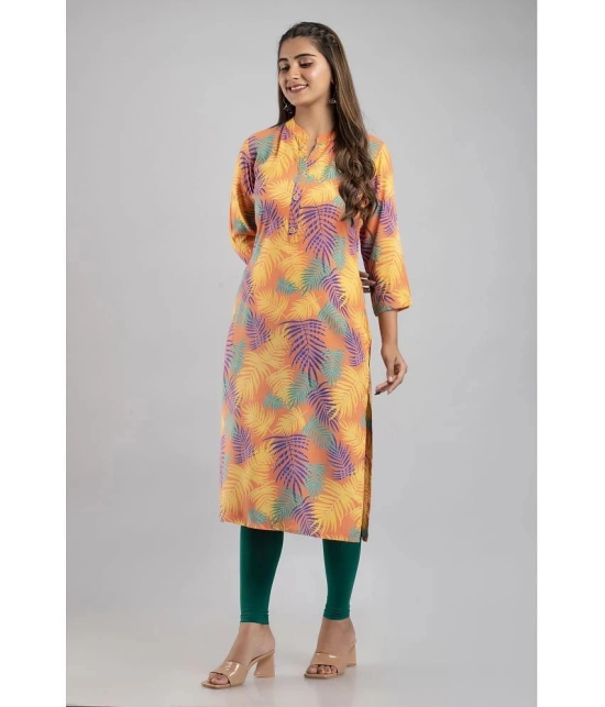 MAUKA - Multicolor Rayon Womens Straight Kurti ( Pack of 1 ) - None