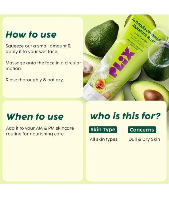 Plix Avocado Ceramide Moisture Rush Juicy Cleanser To Strengthen Your Skin Barrier(100 ml)