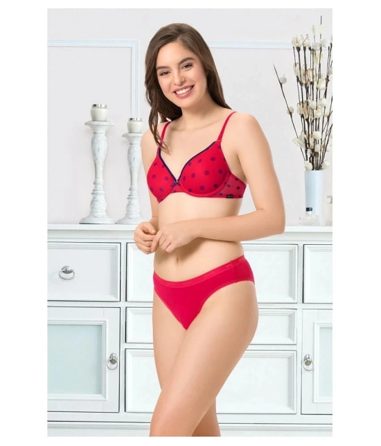 Everyde by Amante Pack of 1 Polyamide Lightly Padded Womens T-Shirt Bra ( Red ) - 32C