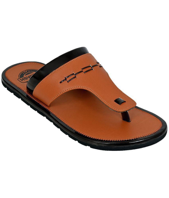 Squash Tan Mens Thong Flip Flop - None