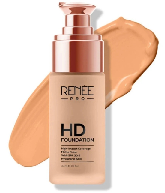 RENEE PRO HD Foundation - Maple, Seamless HD Coverage with Matte Finish & SPF15, 30 Ml