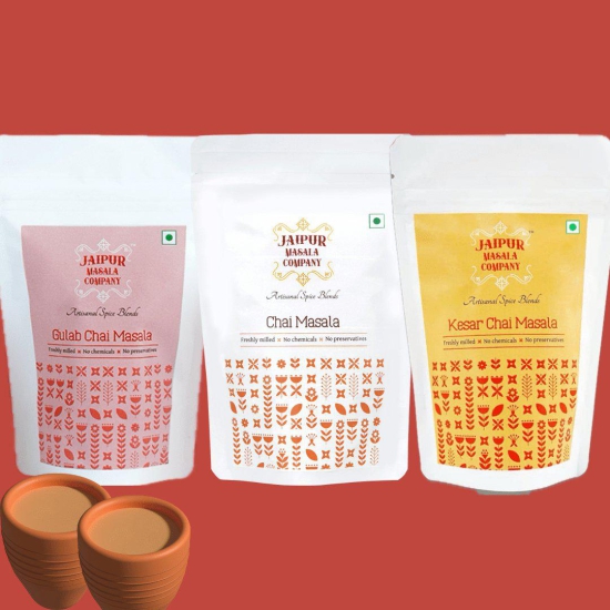 Combo Pack - Chai Masala, Kesar Chai Masala & Gulab Chai Masala-100g Each