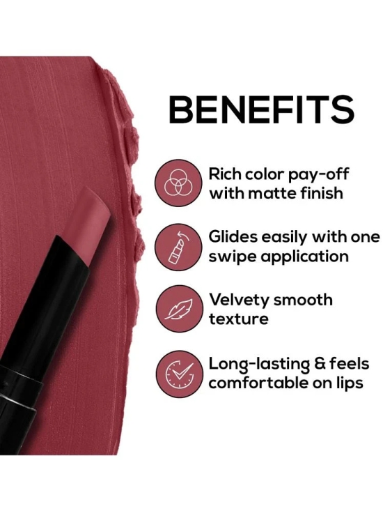 RENEE Very Matte Lipstick - Petal, Long-Lasting, Hydrating, and Velvety Formula