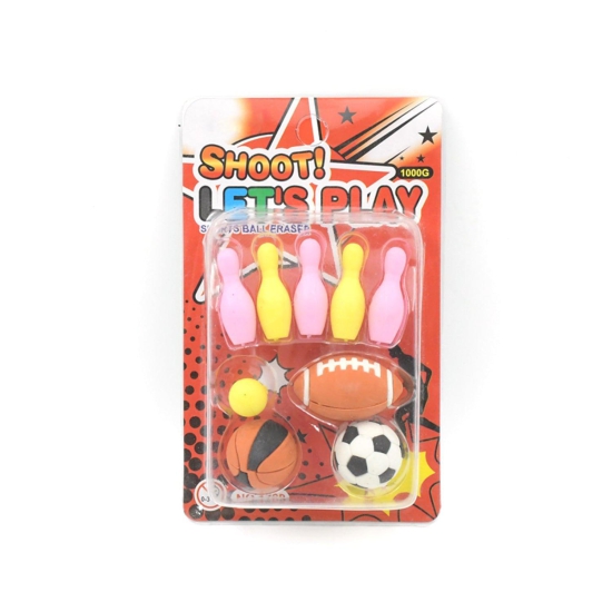 Stationary Kit Fancy & Stylish Colorful Erasers, Mini Eraser Creative Cute Novelty Eraser for Children Different Designs Eraser Set for Return Gift, Birthday Party, School Prize, Football & Icecr