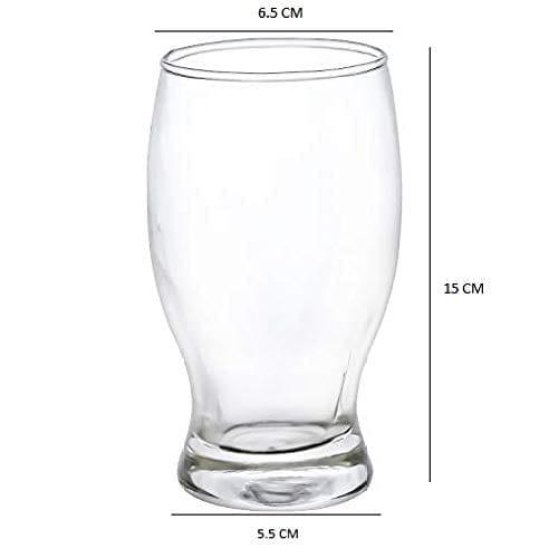 Frabjous Clear Glass Shorter Ball Glass Juice Tumbler Glass Set,250 ML, Set of 4