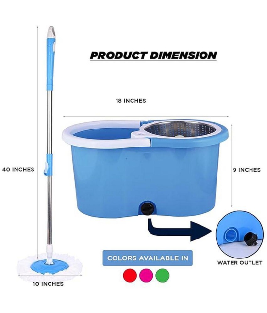 TISYAA - Double Bucket Mop ( Extendable Mop Handle with 360 Degree Movement ) - Multicolor