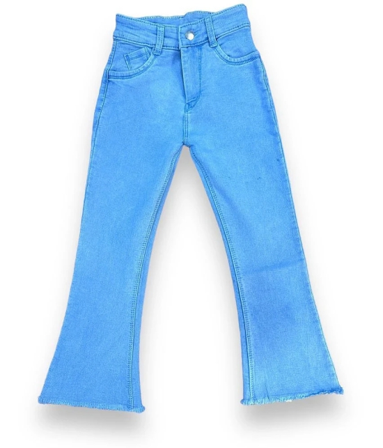 ICONIC ME- Kids Girls New Trendy Light Blue Bootcut Denim Jeans - None