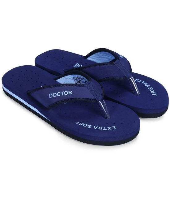 DOCTOR EXTRA SOFT - Blue Womens Thong Flip Flop - None