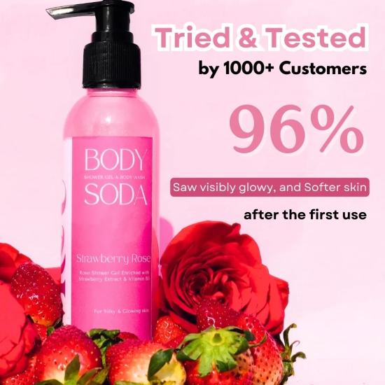 Strawberry Rose Body Wash For Glowing Skin