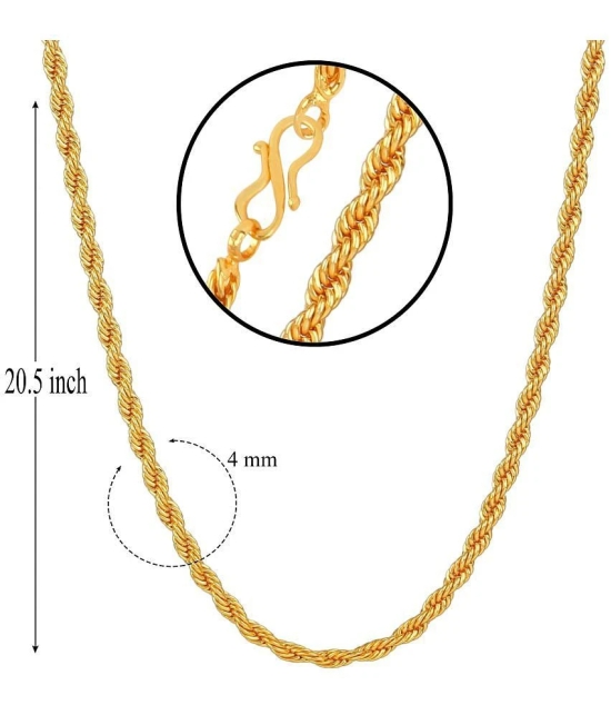 Fashion Frill Gold Plated Chain Necklace For Men Boys  s Jewelry Elegant Design Jwellery Gift - None