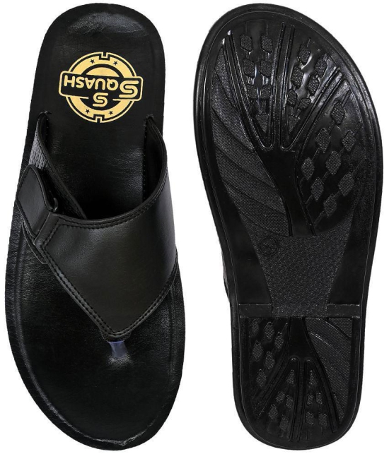 Squash - Black Mens Thong Flip Flop - None