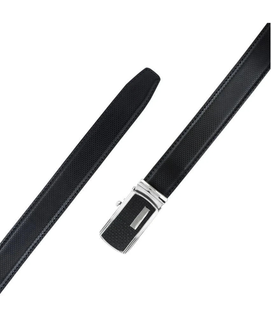 Zacharias - Black Leather Mens Casual Belt ( Pack of 1 ) - None