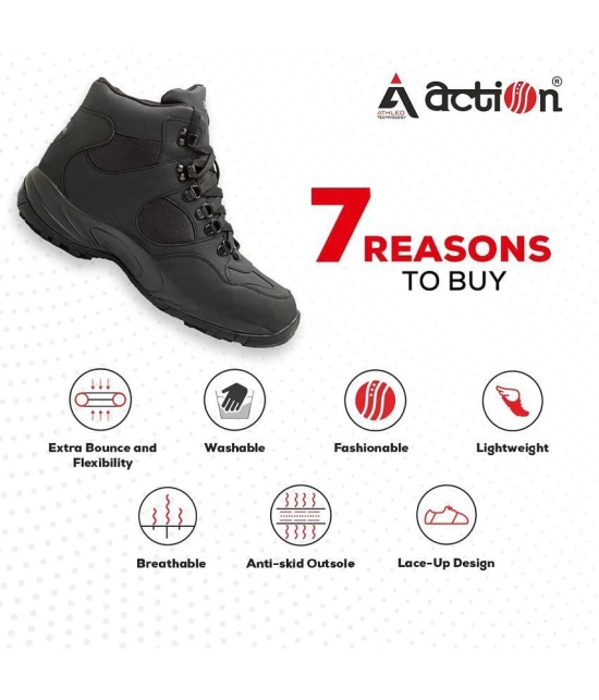 Action Sports Shoes For Men Black Mens Sports Running Shoes - None