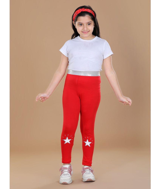 StyleStone - Red Lycra Girls Leggings ( Pack of 1 ) - None