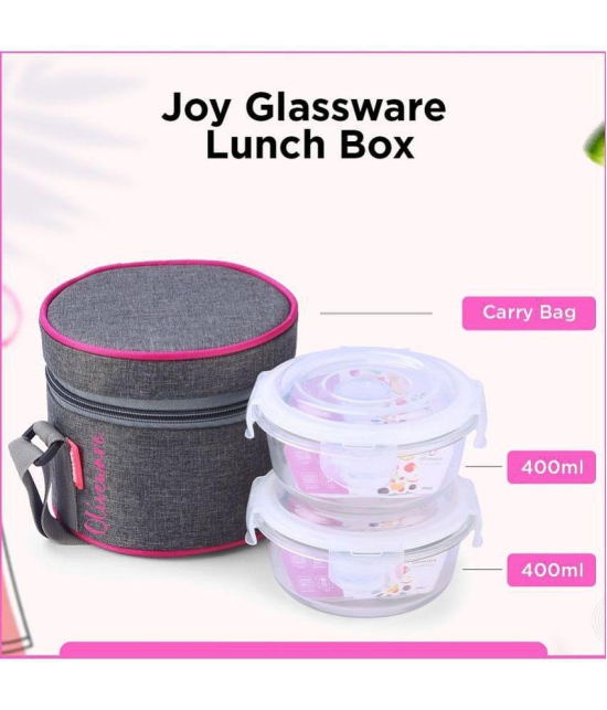 Oliveware Glass Lunch Box 2 - Container ( Pack of 1 )