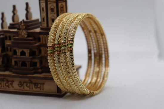 Gold Plated Designer Bangle Set 4