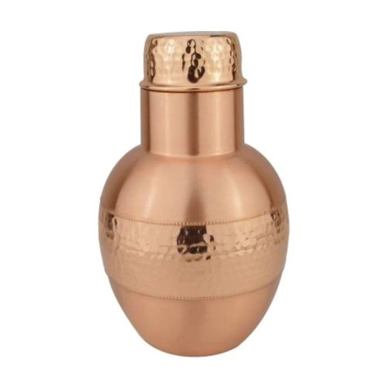 LaCoppera Copper Hammered Monarch 1000 ML Carafe - La011 | Bedroom Flask | 1 Pc