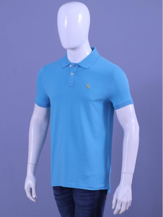 Men's Blue Embroidery Polo T-Shirt